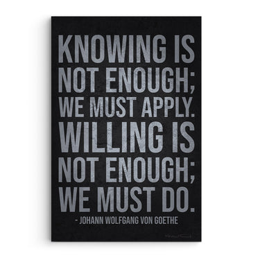 Knowing Is Not Enough